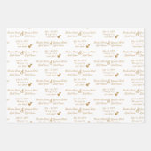 Personalisierte Braut & Groom Hochzeit Goldene Her Geschenkpapier Set (Vorderseite 2)