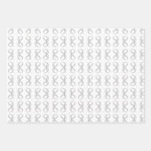 Personalisierte Braut, Groom Silver Hearts Couple Geschenkpapier Set (Vorderseite 3)