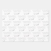Personalisierte Braut, Groom Silver Hearts Couple Geschenkpapier Set (Vorderseite 2)