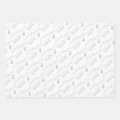 Personalisierte Braut, Groom Silver Hearts Couple Geschenkpapier Set (Vorderseite)