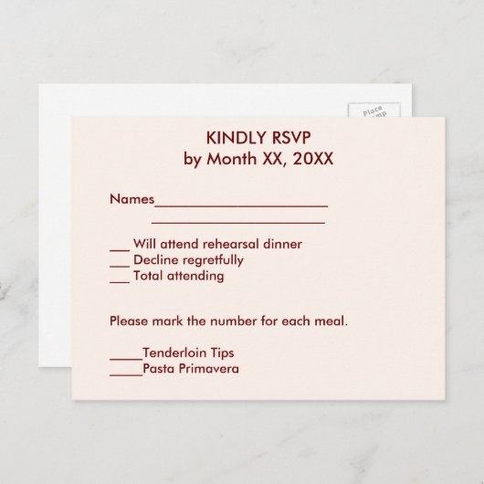 Personalisierte Braut & Groom UAWG Wedding Postkar Einladungspostkarte (Vorne/Hinten)