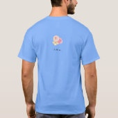 Personalisierte Braut Groom Wasserfarbe Blüte T-Shirt (Rückseite)