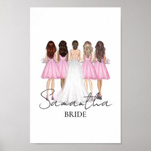Personalisierte Braut individuell Namenswand Kunst Poster