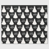 Personalisierte Braut mit langes Brautparty Geschenkpapier (Flach)