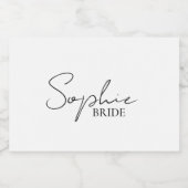 Personalisierte Braut Schaumweinetikett (Einzelnes Label)