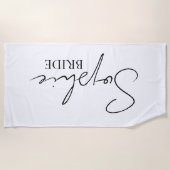 Personalisierte Braut Strandtuch (Vorderseite)