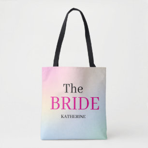 Personalisierte Braut-Tasche mit Pastell-Regenboge Tasche