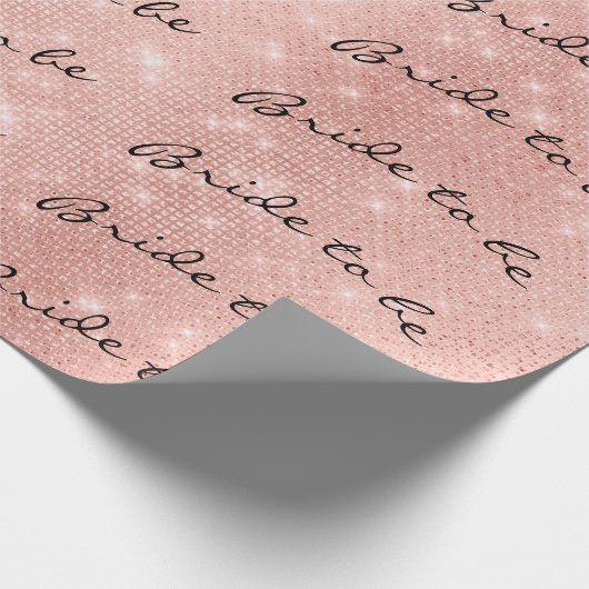 Personalisierte Braut, um Elfenbeinname schimmern Geschenkpapier (Ecke)