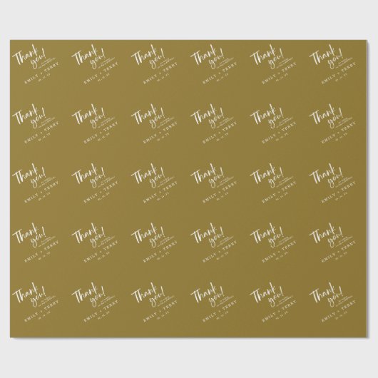 Personalisierte Braut- und Bräutigamen Hochzeit Vi Geschenkpapier (Flach)