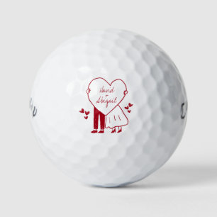 Personalisierte Braut- und Bräutigamnamen Hochzeit Golfball