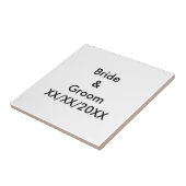 Personalisierte Braut und Erbgut mit Datum Fliese (Seite)