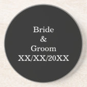 Personalisierte Braut und Erbgut mit Datum Getränkeuntersetzer (Vorne)