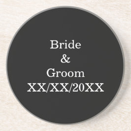Personalisierte Braut und Erbgut mit Datum Getränkeuntersetzer