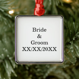 Personalisierte Braut und Erbgut mit Datum Ornament Aus Metall