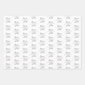 Personalisierte Braut und Groom White Geschenkpapier Set (Vorderseite 2)