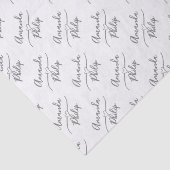 Personalisierte Braut und Groom White Seidenpapier (Detail)