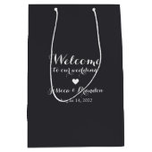 Personalisierte Braut- und Hochzeitsfeier Mittlere Geschenktüte (Vorderseite)