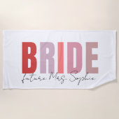 Personalisierte Braut | Zukünftige Frau Individuel Strandtuch (Vorderseite)