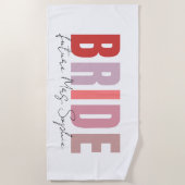 Personalisierte Braut | Zukünftige Frau Individuel Strandtuch (Vorderseite)