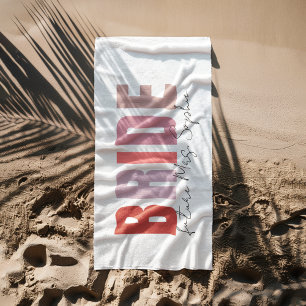 Personalisierte Braut Zukünftige Frau Individuel Strandtuch