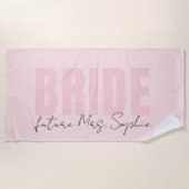 Personalisierte Braut | Zukünftige Frau Individuel Strandtuch (Vorderseite)