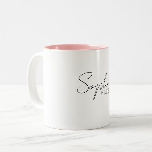 Personalisierte Braut Zweifarbige Tasse (Vorderseite Links)