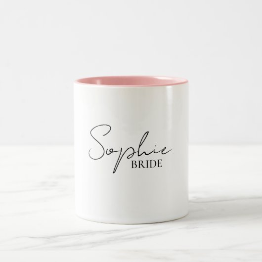 Personalisierte Braut Zweifarbige Tasse (Mittel)