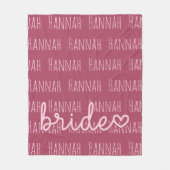 Personalisierte Brautdecke Hochzeitsgeschenk für d Fleecedecke (Vorderseite)