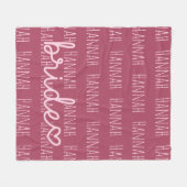 Personalisierte Brautdecke Hochzeitsgeschenk für d Fleecedecke (Vorderseite (Horizontal))