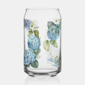 Personalisierte Brautdusche Blaue Hortensien Dosenglas (Links)