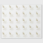 Personalisierte Bräutigam-Namen und Monogramm-Hoch Geschenkpapier (Flach)