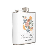 Personalisierte Brautjungfer-Blumen-Boho-Hochzeit Flachmann (Rechts)