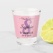 Personalisierte Brautjungfer danken Ihnen Geschenk Schnapsglas (Vorderseite)