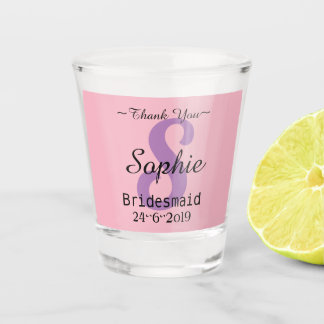 Personalisierte Brautjungfer danken Ihnen Geschenk Schnapsglas
