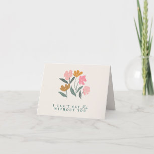 Personalisierte Brautjungfer-Einladungskarte Boho Dankeskarte