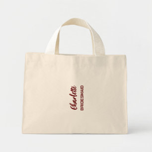 Personalisierte Brautjungfer-Taschen Mini Stoffbeutel