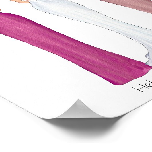 Personalisierte Brautjungfrau Hochzeitsgeschenk dr Poster (Ecke)