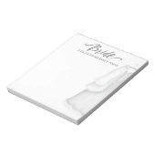 Personalisierte Brautkleid für Wasserfarben Notizblock (Rotiert)