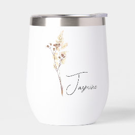 Personalisierte Brautmädchen geben Blumengläser mi