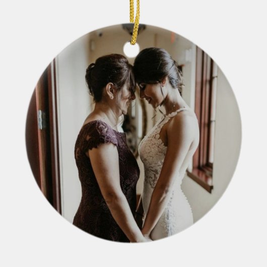 Personalisierte Brautmutter 2024 Keramik Ornament (Vorne)