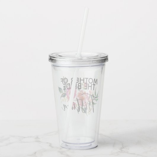 Personalisierte Brautmutter Acryltrinkbecher (Rückseite)