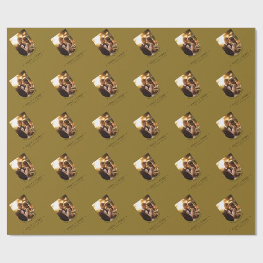 Personalisierte Brautpaare und Groom-Namen Hochzei Geschenkpapier (Flach)