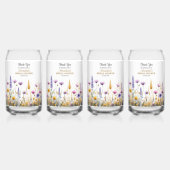 Personalisierte Brautparty-Wildblumen Dosenglas (Hinten)