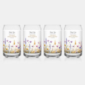 Personalisierte Brautparty-Wildblumen Dosenglas (Vorderseite)