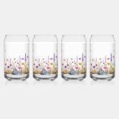 Personalisierte Brautparty-Wildblumen Dosenglas (Links)