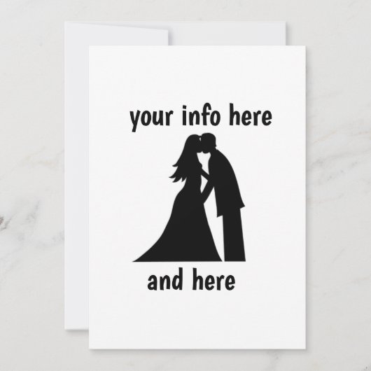 PERSONALISIERTE BREITERINVITATIONEN BRIDE & GROOM EINLADUNG (Vorderseite)