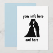 PERSONALISIERTE BREITERINVITATIONEN BRIDE & GROOM EINLADUNG (Vorne/Hinten)