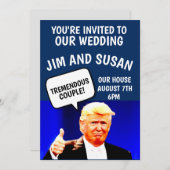 PERSONALISIERTE BREITERSUCHUNGEN TRUMP EINLADUNG (Vorne/Hinten)