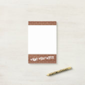 Personalisierte Brick Wall-Post-it®-Notizen Post-it Klebezettel (Auf Schreibtisch)