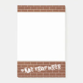 Personalisierte Brick Wall-Post-it®-Notizen Post-it Klebezettel (Vorderseite)